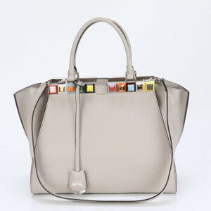 Fendi Trois Jours leather handbag tote shoulder bag